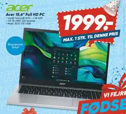 Bilka Acer 15,6” Full HD PC tilbud