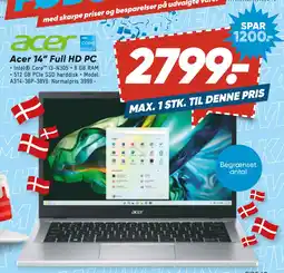 Bilka Acer 14” Full HD PC tilbud