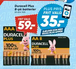 Bilka Duracell Plus 8-pk batterier tilbud