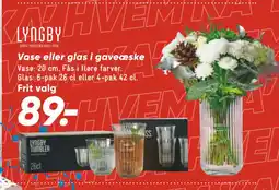 Bilka Vase eller glas i gaveæske tilbud