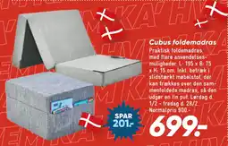 Bilka Cubus foldemadras tilbud