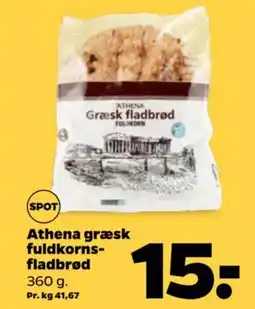 Netto Athena græsk fuldkorns- fladbrød tilbud