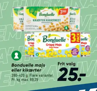 Bilka Bonduelle majs eller kikærter tilbud