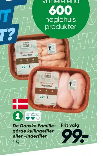 Bilka De Danske Familie gårde kyllingefilet eller inderfilet tilbud