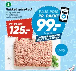 Bilka Hakket grisekød tilbud