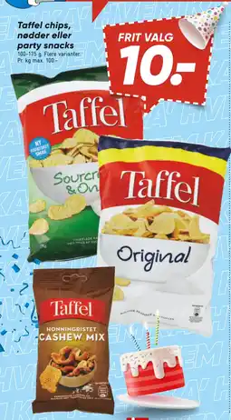 Bilka Taffel chips, nødder eller party snacks tilbud