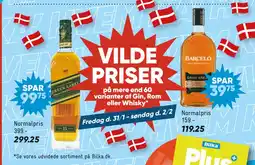 Bilka VILDE PRISER på mere end 60 varianter af Gin, Rom eller Whisky tilbud