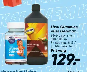 Bilka Livol Gummies eller Gerimax tilbud