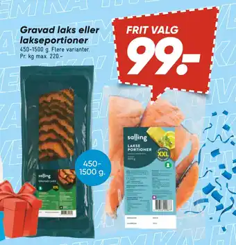 Bilka Gravad laks eller lakseportioner tilbud