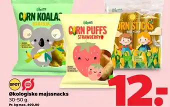 Netto Økologiske majssnacks tilbud