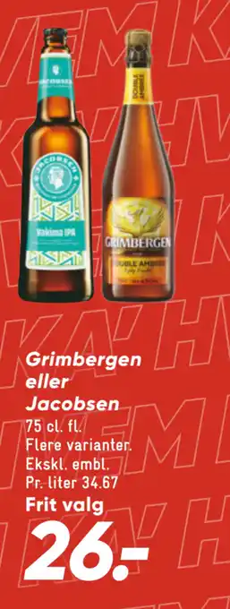 Bilka Grimbergen eller Jacobsen tilbud