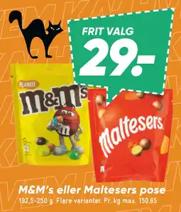 Bilka M&M’s eller Maltesers pose tilbud