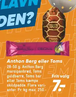 Bilka Anthon Berg eller Toms tilbud