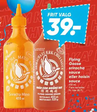 Bilka Flying Goose sriracha sauce eller hoisin sauce tilbud