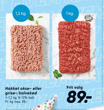 Bilka Hakket okse- eller grise-/kalvekød tilbud