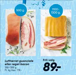 Bilka Lufttørret guanciale eller røget bacon tilbud