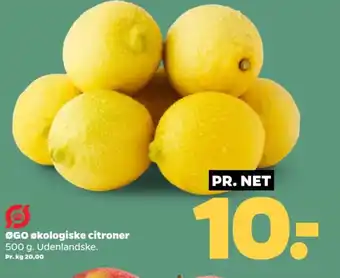 Netto ØGO økologiske citroner tilbud