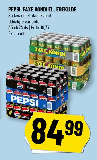 Løvbjerg PEPSI, FAXE KONDI EL. EGEKILDE tilbud