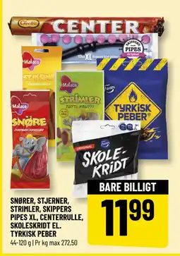 Løvbjerg SNØRER, STJERNER, STRIMLER, SKIPPERS PIPES XL, CENTERRULLE, SKOLESKRIDT EL. TYRKISK PEBER tilbud