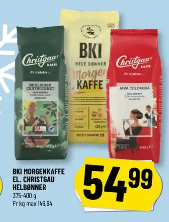 Løvbjerg BKI MORGENKAFFE EL. CHRISTGAU HELBØNNER tilbud