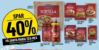 Løvbjerg SPAR 40% PÅ SANTA MARIA TEX-MEX tilbud