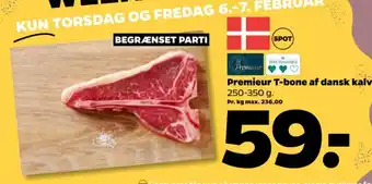 Netto Premieur T-bone af dansk kalv. tilbud