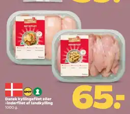 Netto Dansk kyllingefilet eller -inderfilet af landkylling. tilbud