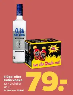 Netto Flügel eller Cuba vodka tilbud