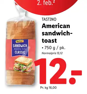 Lidl American sandwichtoast tilbud