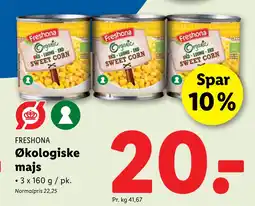 Lidl Økologiske majs tilbud