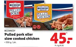 Lidl Pulled pork eller slow cooked chicken tilbud