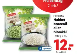 Lidl Hakket broccoli eller blomkål tilbud