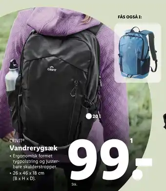 Lidl Vandrerygsæk tilbud