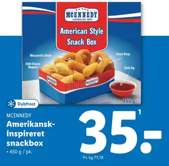 Lidl Amerikanskinspireret snackbox tilbud