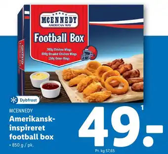 Lidl Amerikanskinspireret football box tilbud