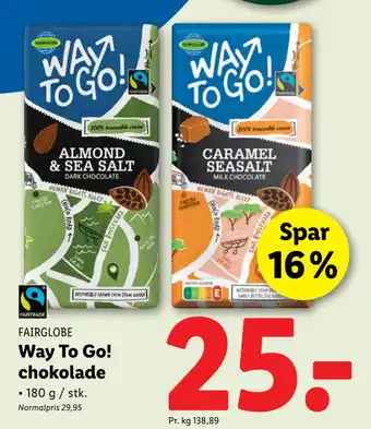 Lidl Way To Go! chokolade tilbud