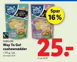 Lidl Way To Go! cashewnødder tilbud