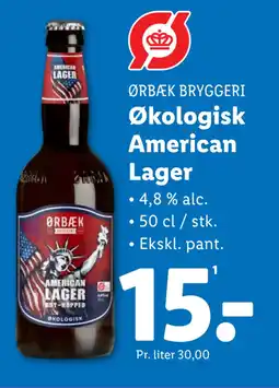 Lidl Økologisk American Lager tilbud