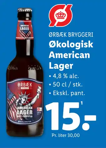 Lidl Økologisk American Lager tilbud