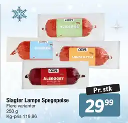 Fakta Tyskland Slagter Lampe Spegepølse tilbud