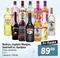 Fakta Tyskland Baileys, Captain Morgan, Smirnoff el. Gordons tilbud