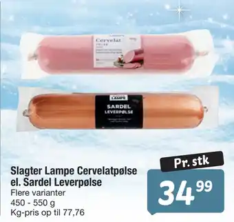 Fakta Tyskland Slagter Lampe Cervelatpølse el. Sardel Leverpølse tilbud