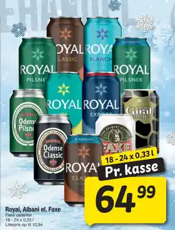 Fakta Tyskland Royal, Albani el. Faxe tilbud