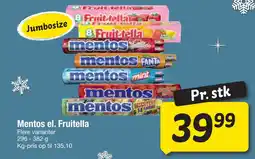 Fakta Tyskland Mentos el. Fruitella tilbud