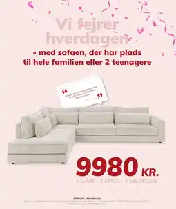 Daells Bolighus STOR SOFA MED OPEN END tilbud