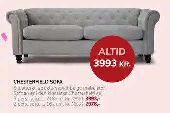 Daells Bolighus CHESTERFIELD SOFA tilbud