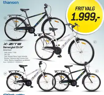 Thansen Børnecykel 20-24” tilbud