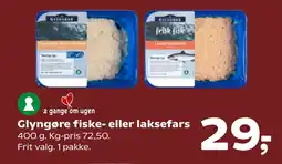 Kvickly Glyngøre fiske- eller laksefars tilbud