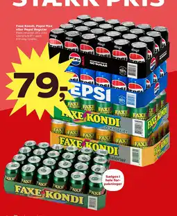 Kvickly Faxe Kondi, Pepsi Max eller Pepsi Regular tilbud