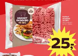 Kvickly Hakket oksekød 14-18% tilbud